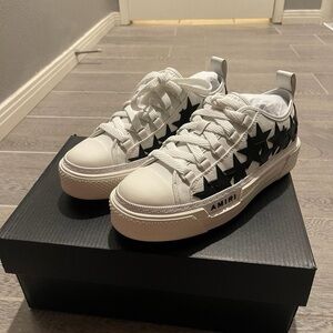 AMIRI White and Black Star Sneakers